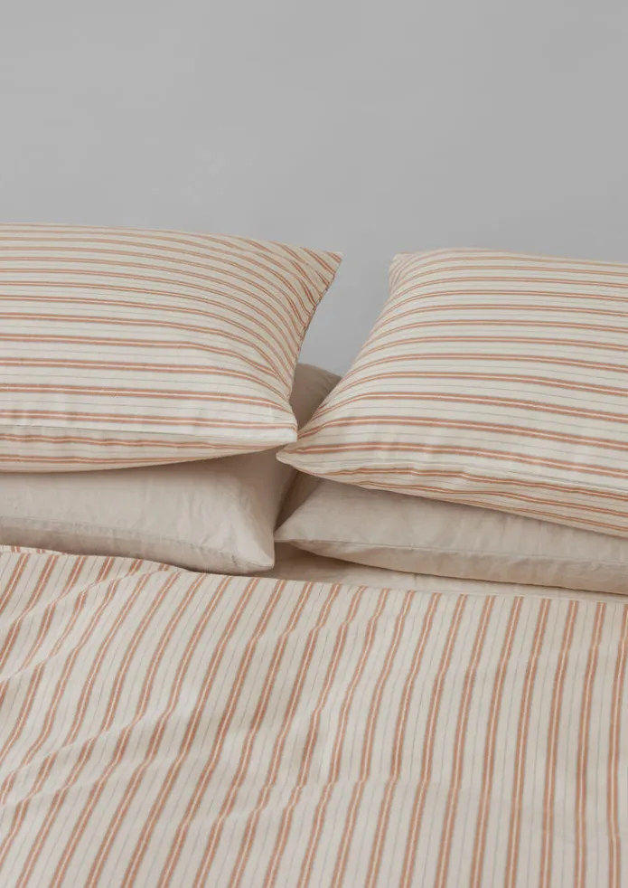 Ines Flannel Stripe Cotton Duvet Cover