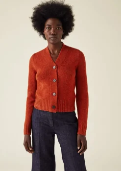 Kaia V-Neck Wool Cardigan