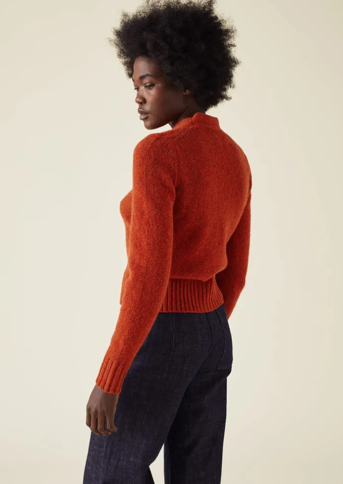 Kaia V-Neck Wool Cardigan