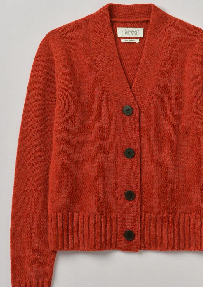 Kaia V-Neck Wool Cardigan