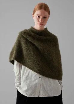 Lofty Alpaca Blend Knitted Poncho