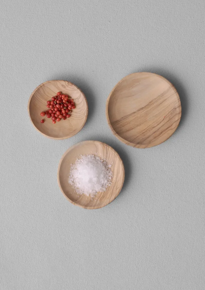 Olive Wood Pinch Pot Set