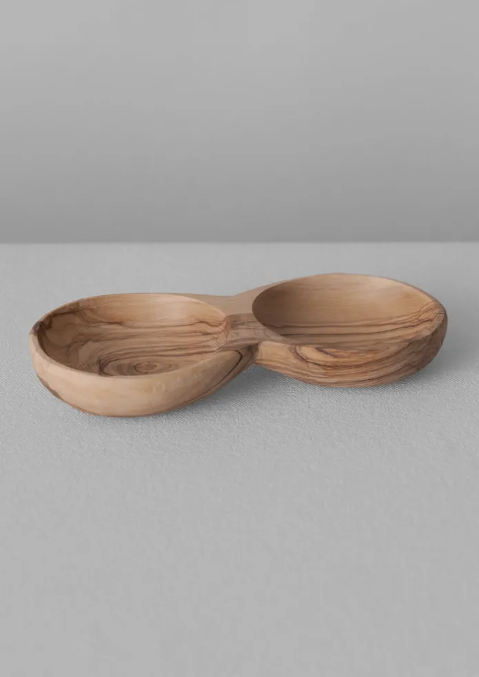 Olive Wood Seasoning Pinch Pot