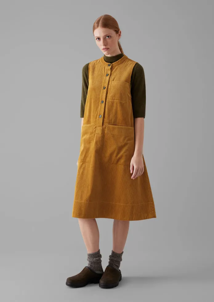 Organic Cord Sleeveless Tunic Dress