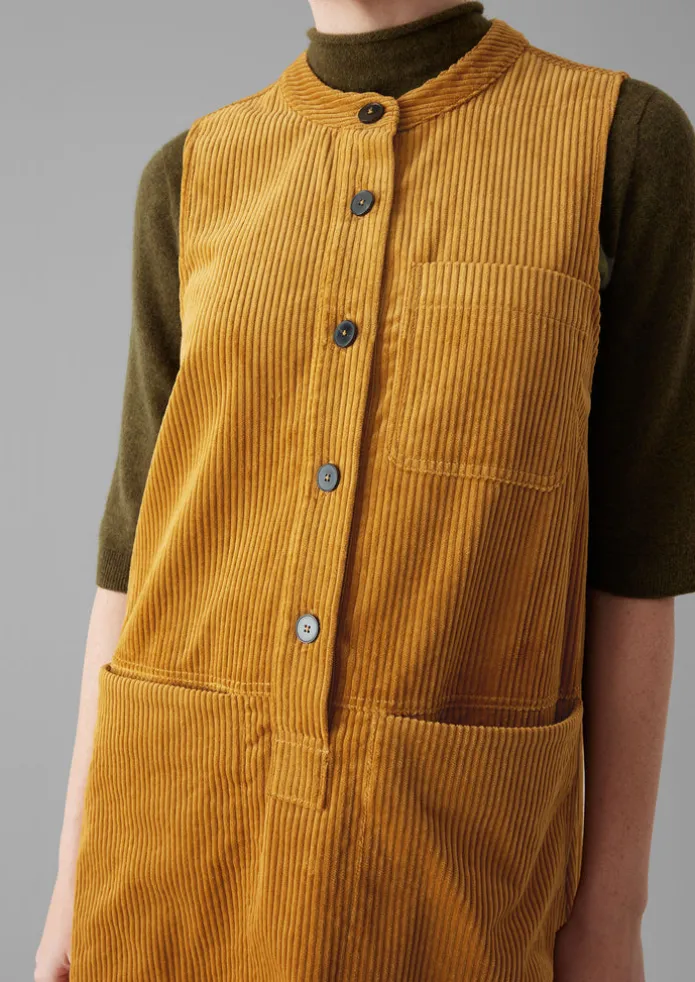 Organic Cord Sleeveless Tunic Dress