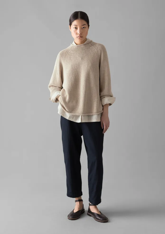 Organic Cotton Linen Easy Sweater