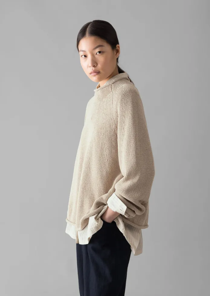 Organic Cotton Linen Easy Sweater