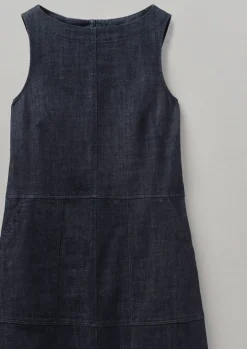 Panelled Organic Indigo Denim Dress