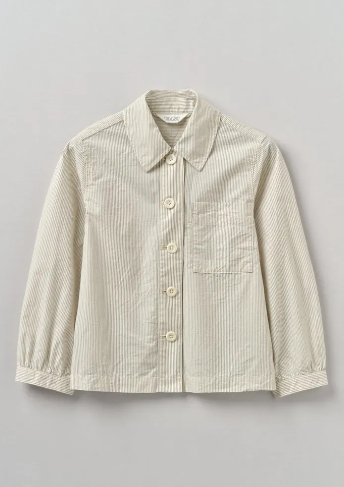 Patch Pocket Stripe Organic Cotton Shirt