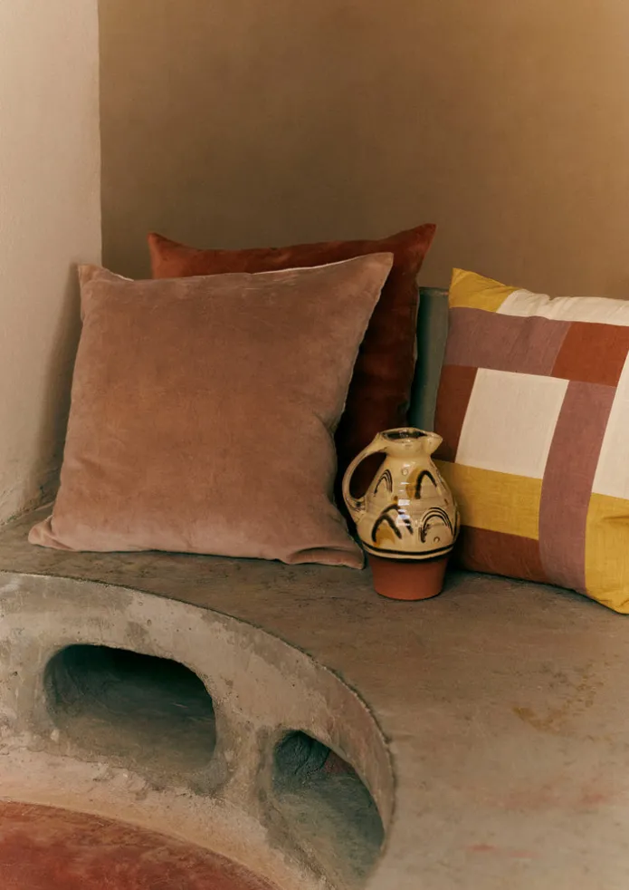 Patchwork Linen Cushion Cover