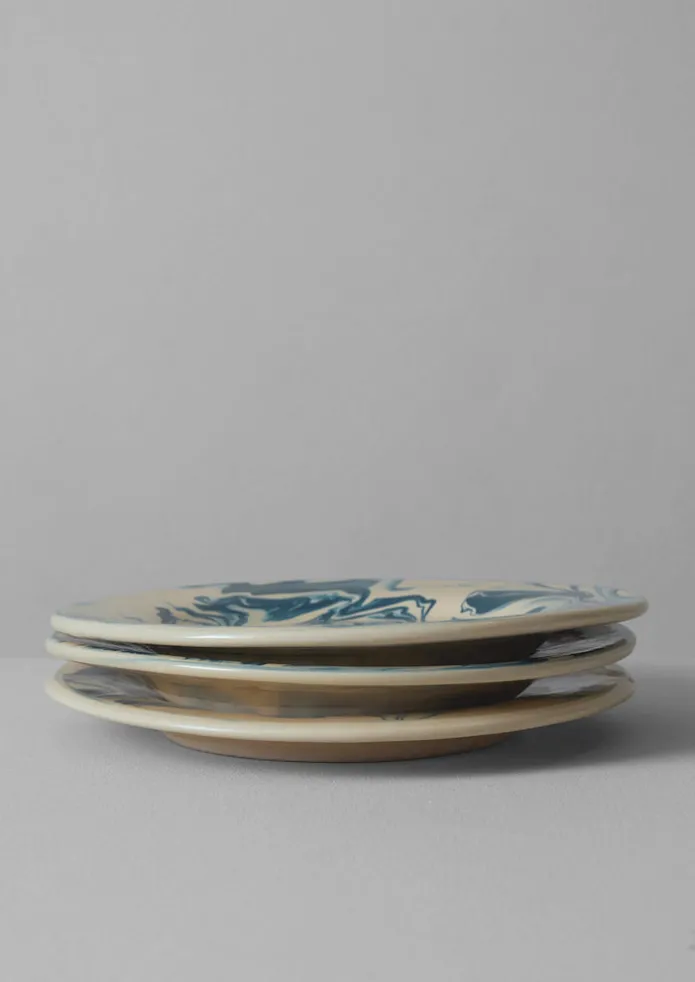 Poterie Barbotine Marbled Plate