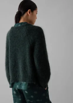 Ribbed Mohair Blend Cardigan