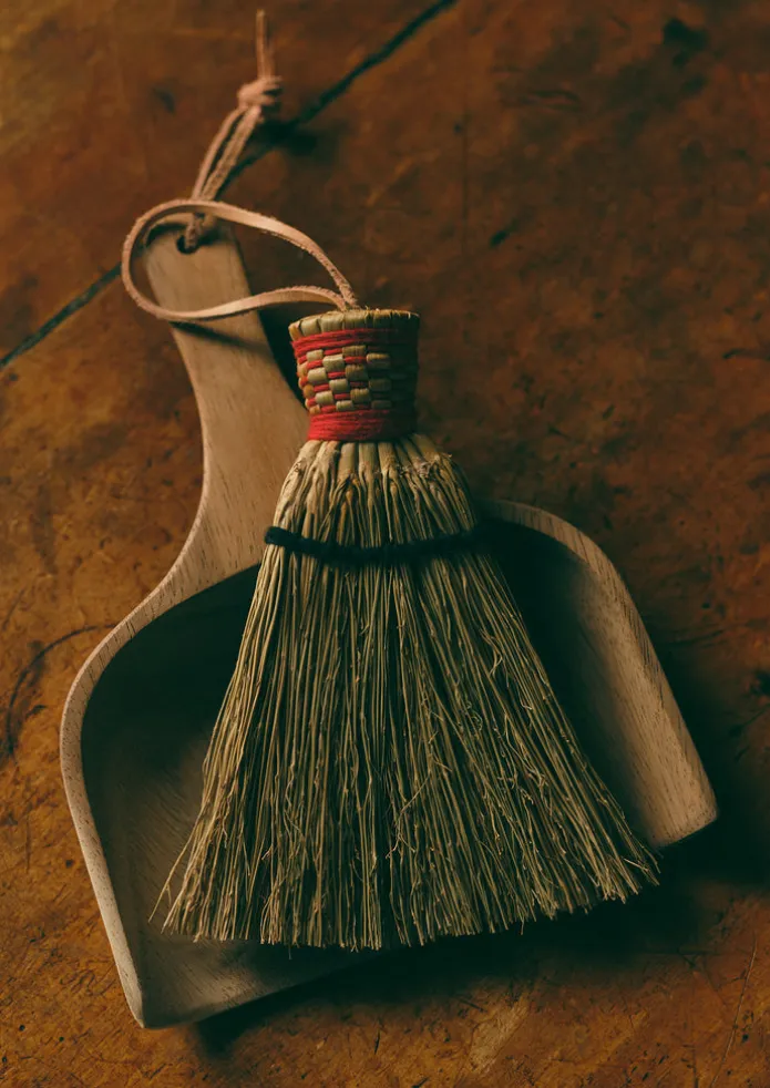 Sorghum Table Dustpan and Brush