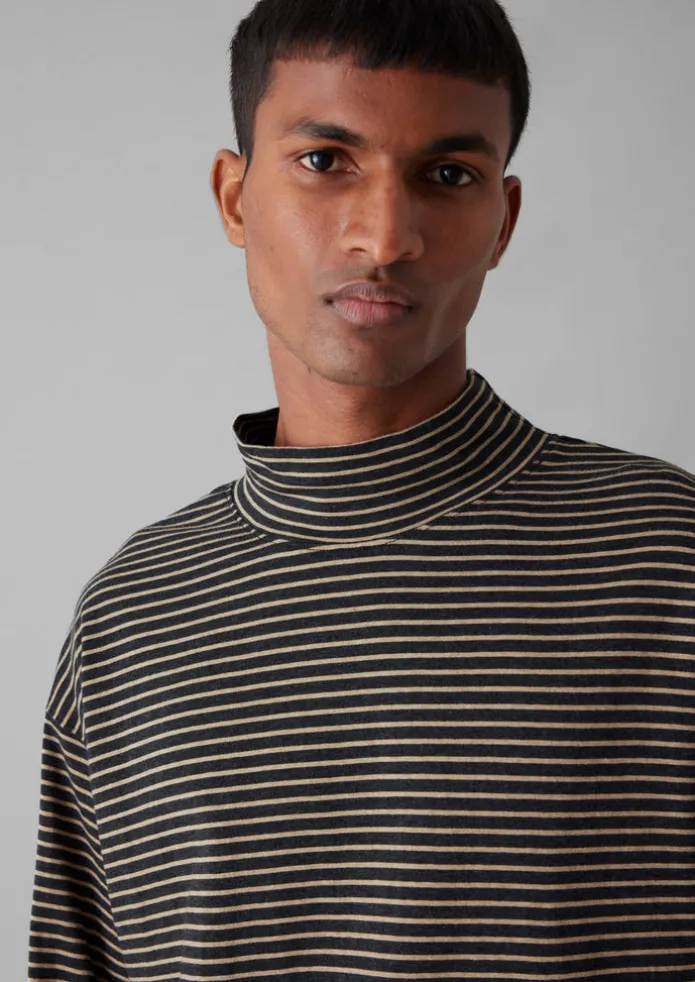 Stripe Cotton Jersey Long Sleeve Tee