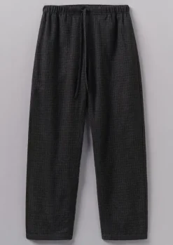 Suki Wool Cotton Seersucker Check Trousers