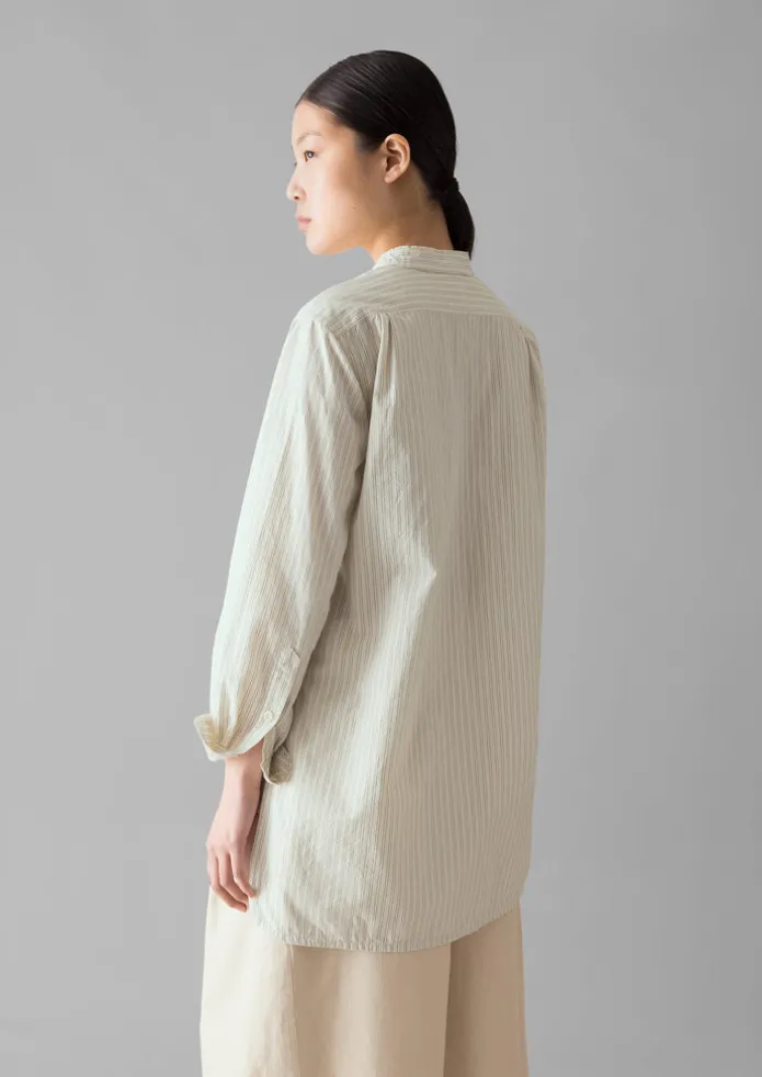 Taro Stripe Cotton Poplin Shirt