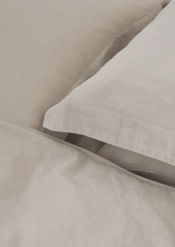 Washed Linen Cotton Oxford Pillowcase Set