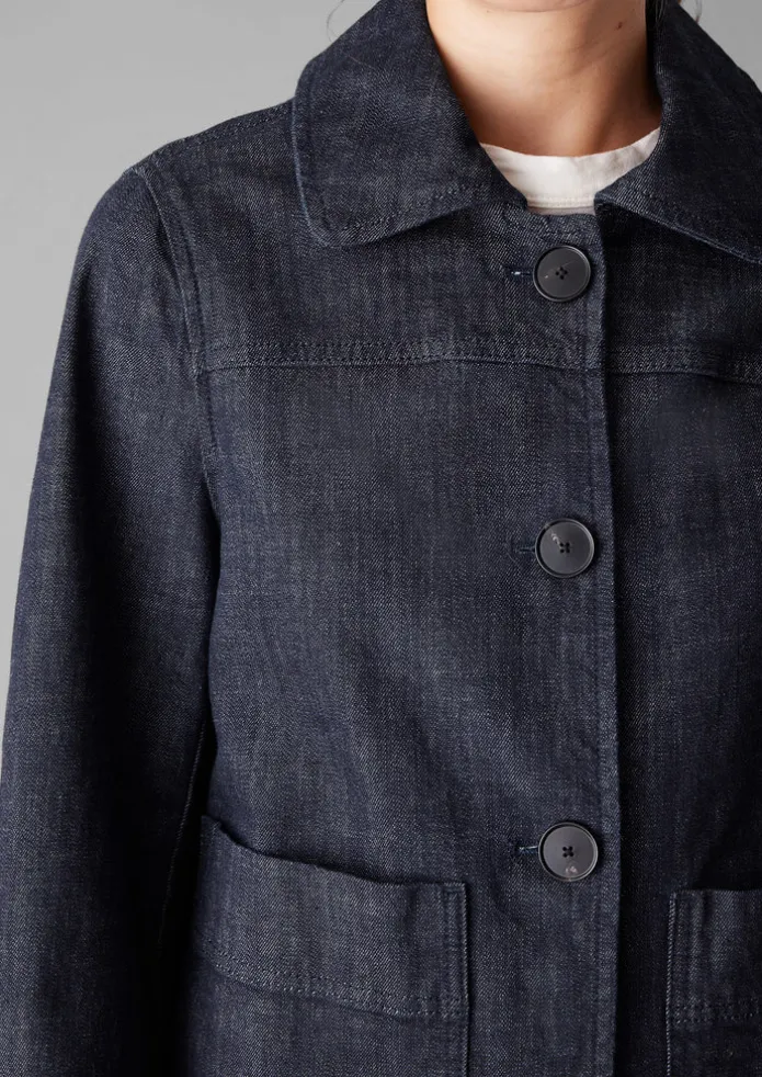 Wide Sleeve Organic Indigo Denim Jacket