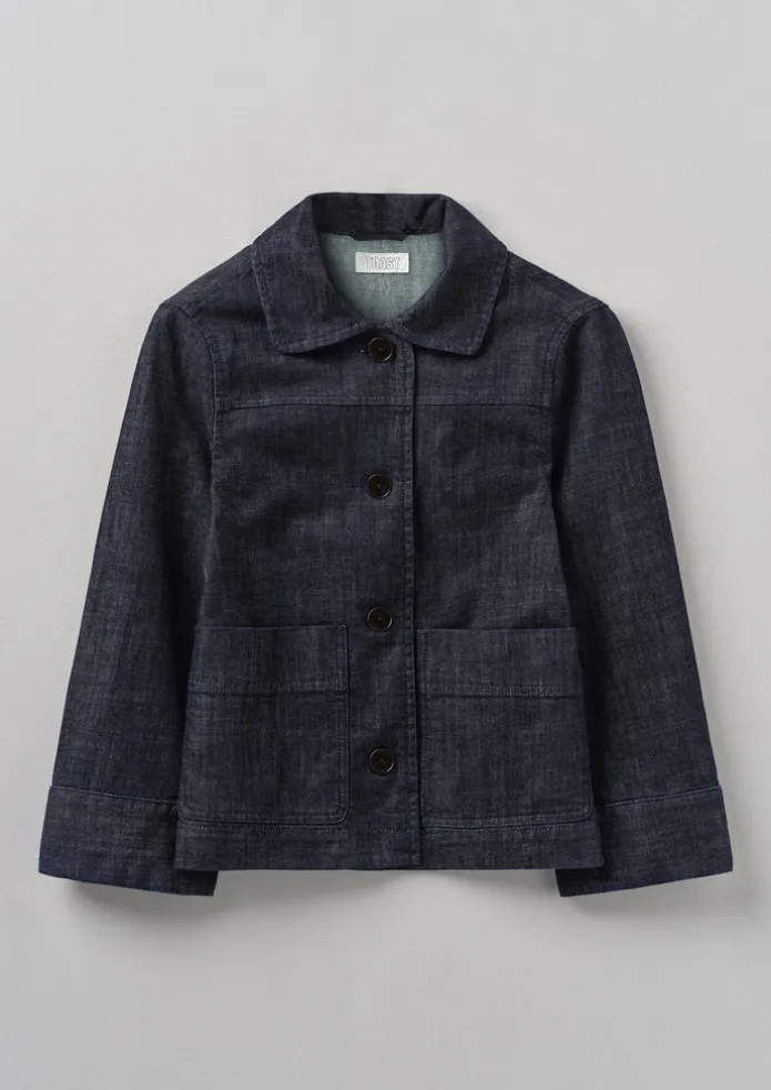 Wide Sleeve Organic Indigo Denim Jacket