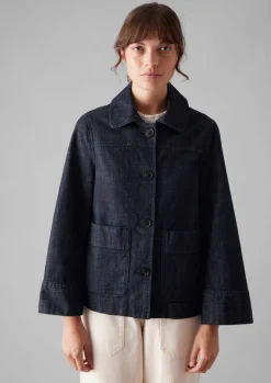 Wide Sleeve Organic Indigo Denim Jacket