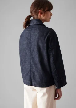 Wide Sleeve Organic Indigo Denim Jacket