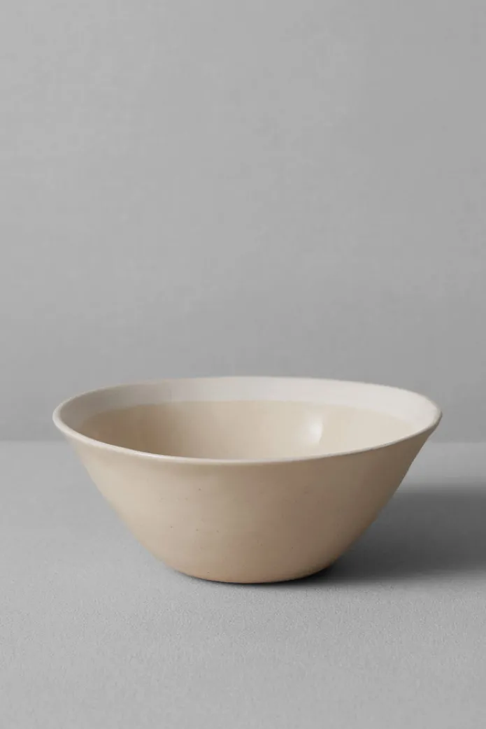 Wonki Ware White Wash Pasta Bowl