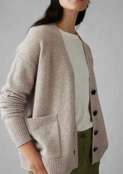 Wool Cashmere Boxy Cardigan